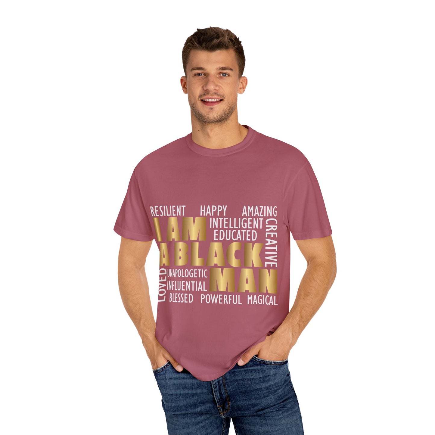Empowering Statement T-shirt - I AM A BLACK MAN | Unisex Tee for Pride, Support, Identity, Casual Wear, Gift