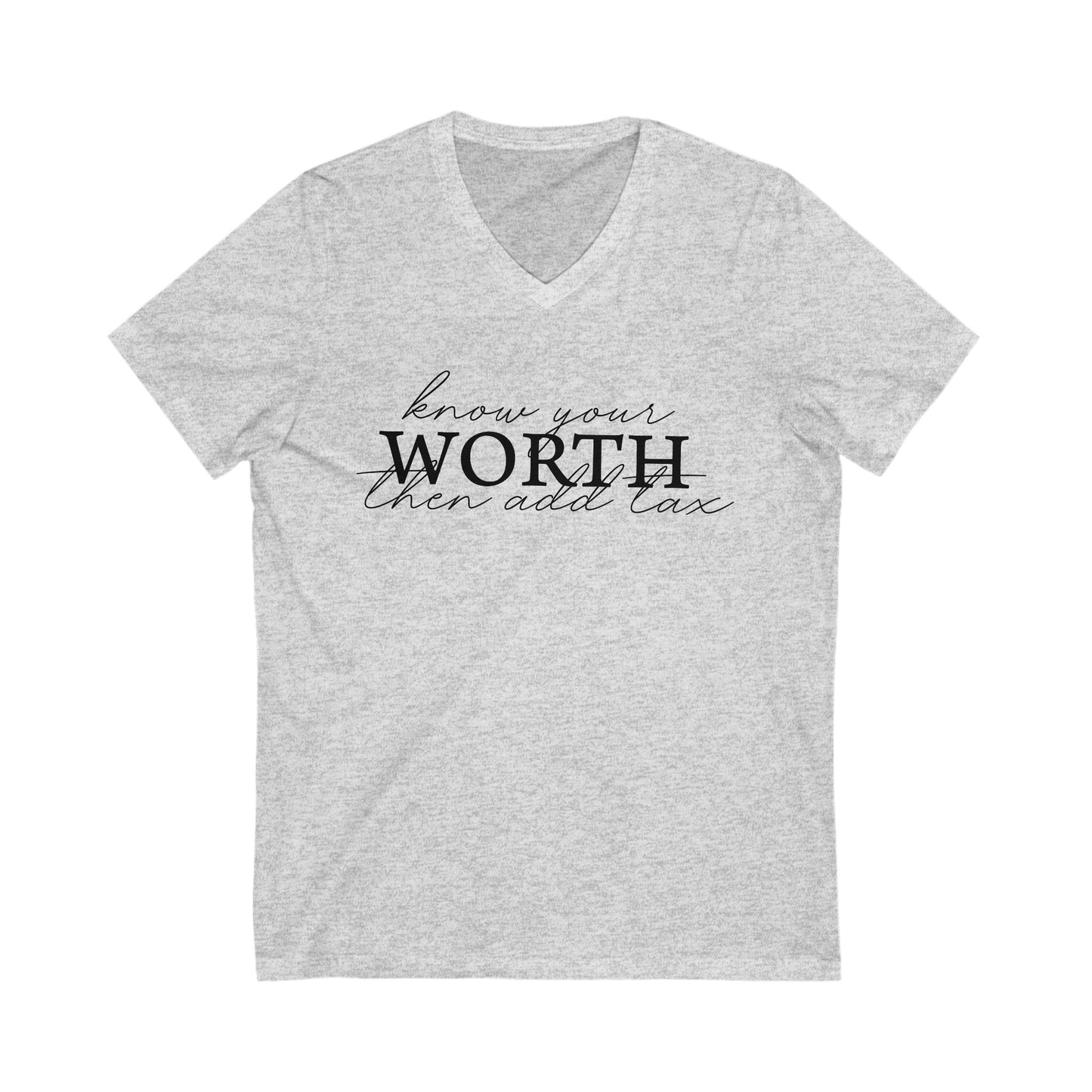 Unisex Jersey Short Sleeve V-Neck Tee