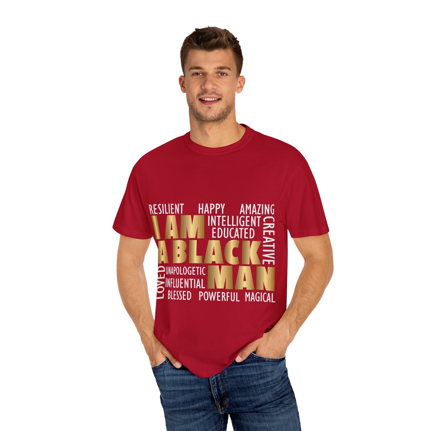 Empowering Statement T-shirt - I AM A BLACK MAN | Unisex Tee for Pride, Support, Identity, Casual Wear, Gift